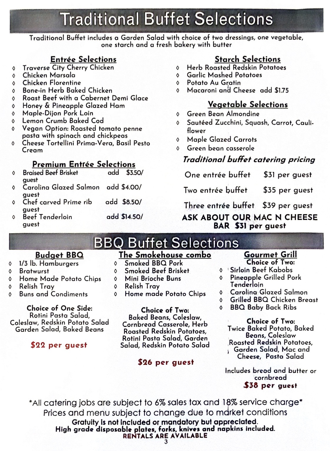 Catering Menu 3 of 5 26/27 Catering Menu 3 of 5 26/27